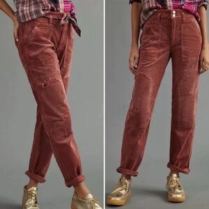 Pilcro Anthropologie The Wanderer Red Corduroy Pants - Size 25